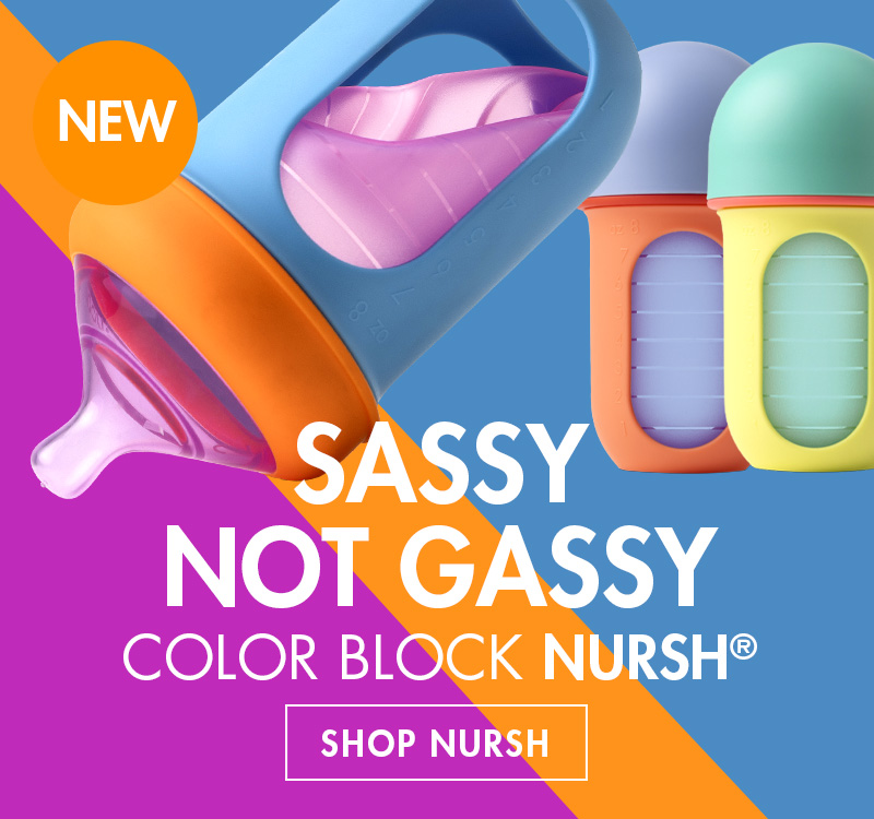 Sassy, not gassy. Color Block NURSH. Shop NURSH