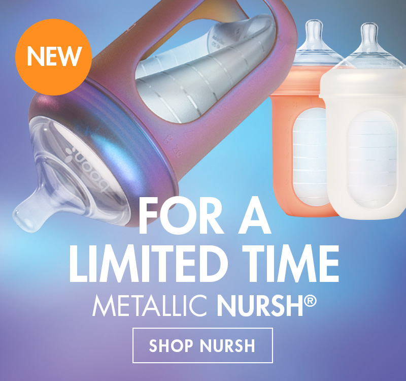 For a limited time. Nursh metallic silicone pouch bottle. Shop Nursh.