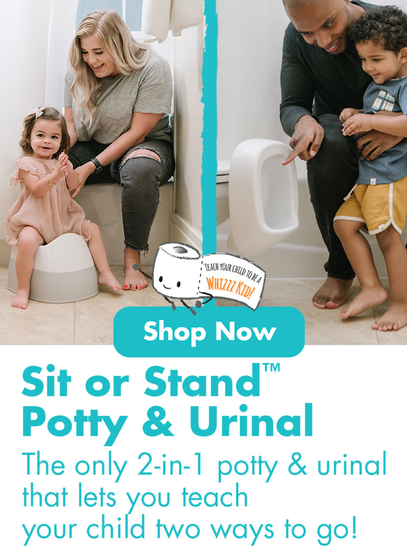 Sit or stand. Potty & Urinal.