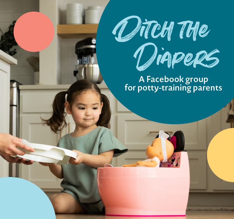 Ditch the Diapers. A Facebook group for potty-training parents.